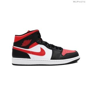 Nike Air Jordan 1 Mid Red White & Black Men's Size 12.5